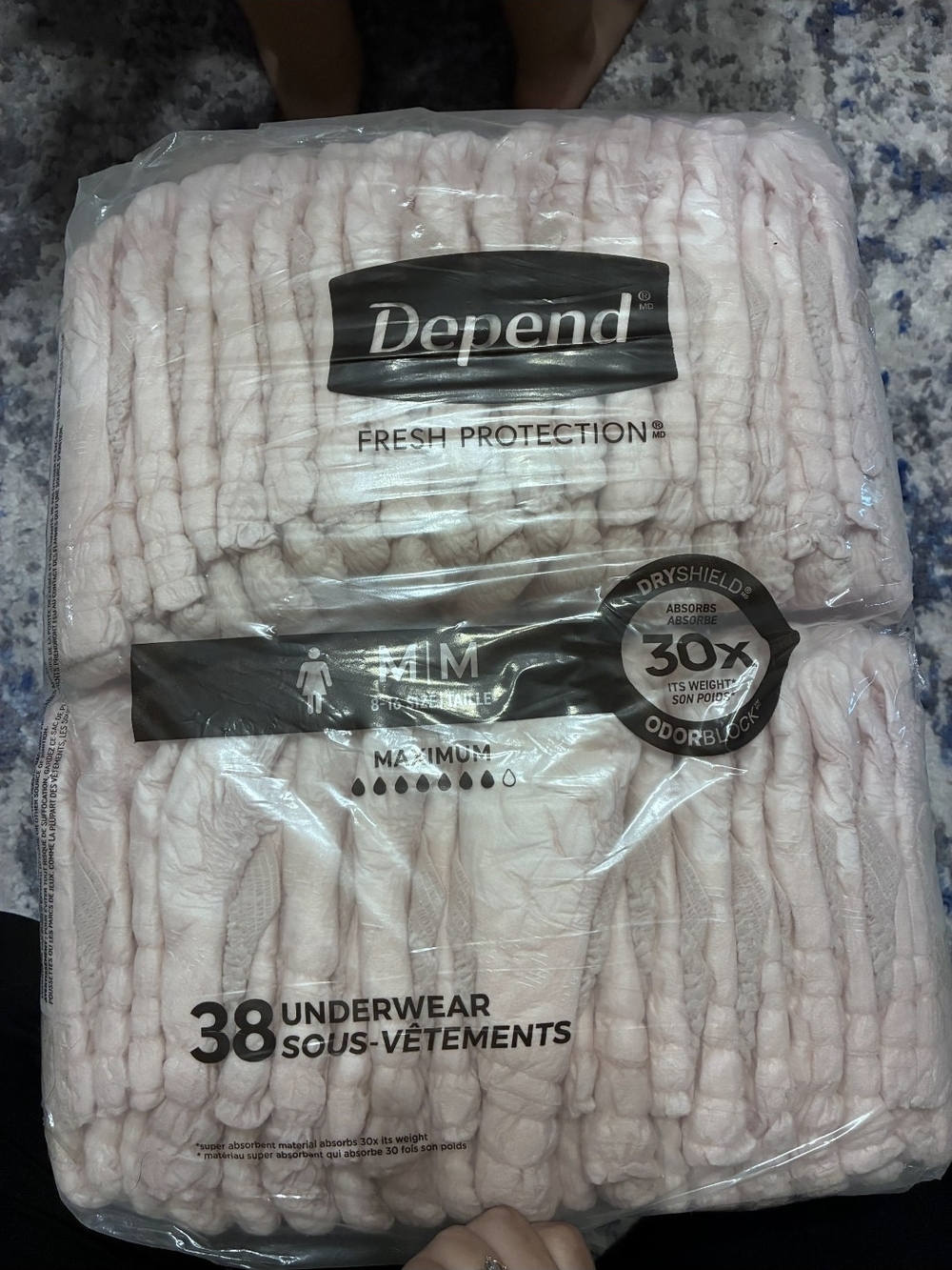 Depend Fresh Protection Women's Underwear - Light Pink (2 Packs Of 38)